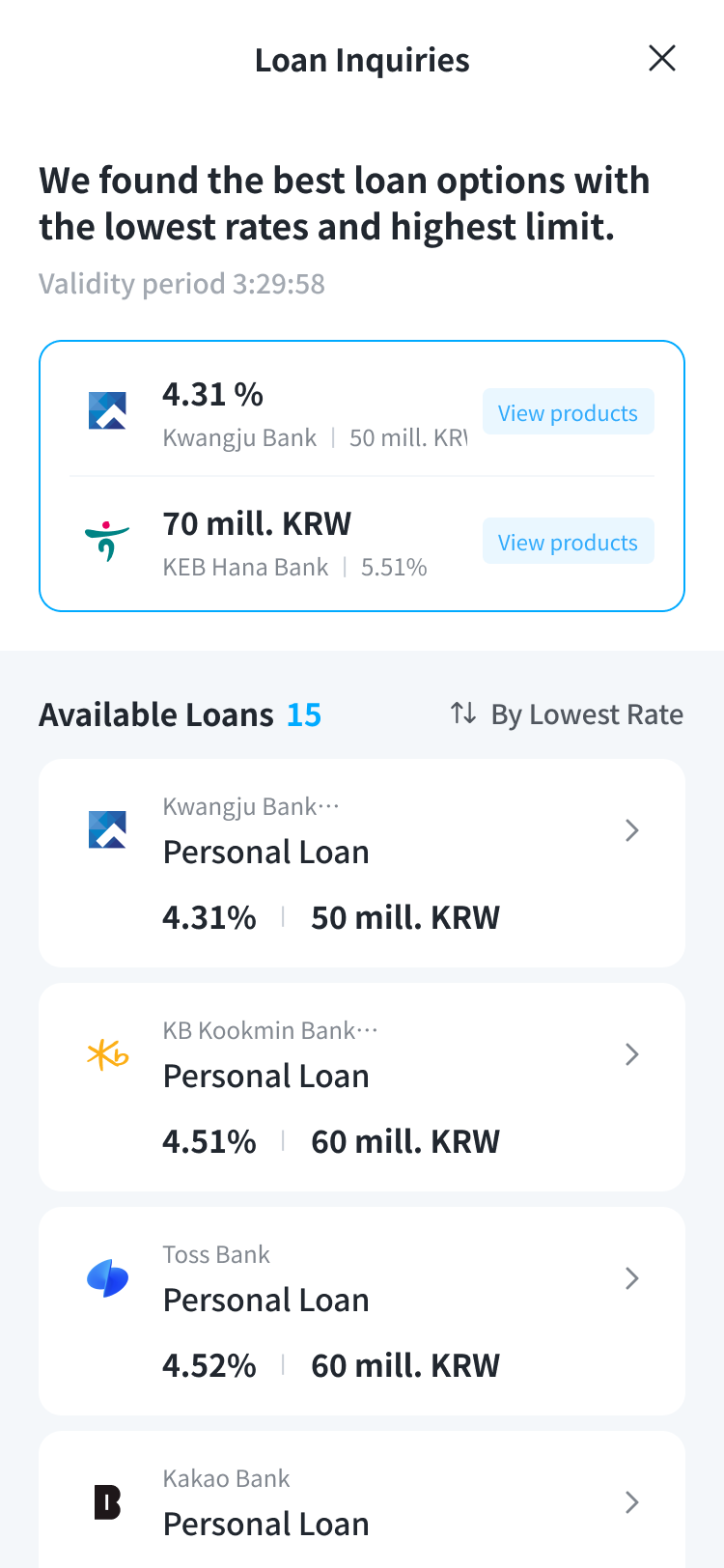 glow Loan Comparison